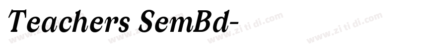 Teachers SemBd字体转换